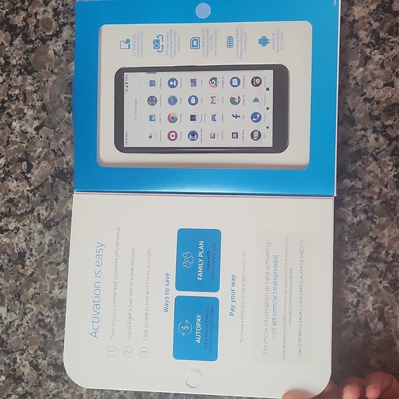 AT & T Calypso PRE-PAID 5.5" display, rear camera 16GB android new sealed box - Picture 3 of 9